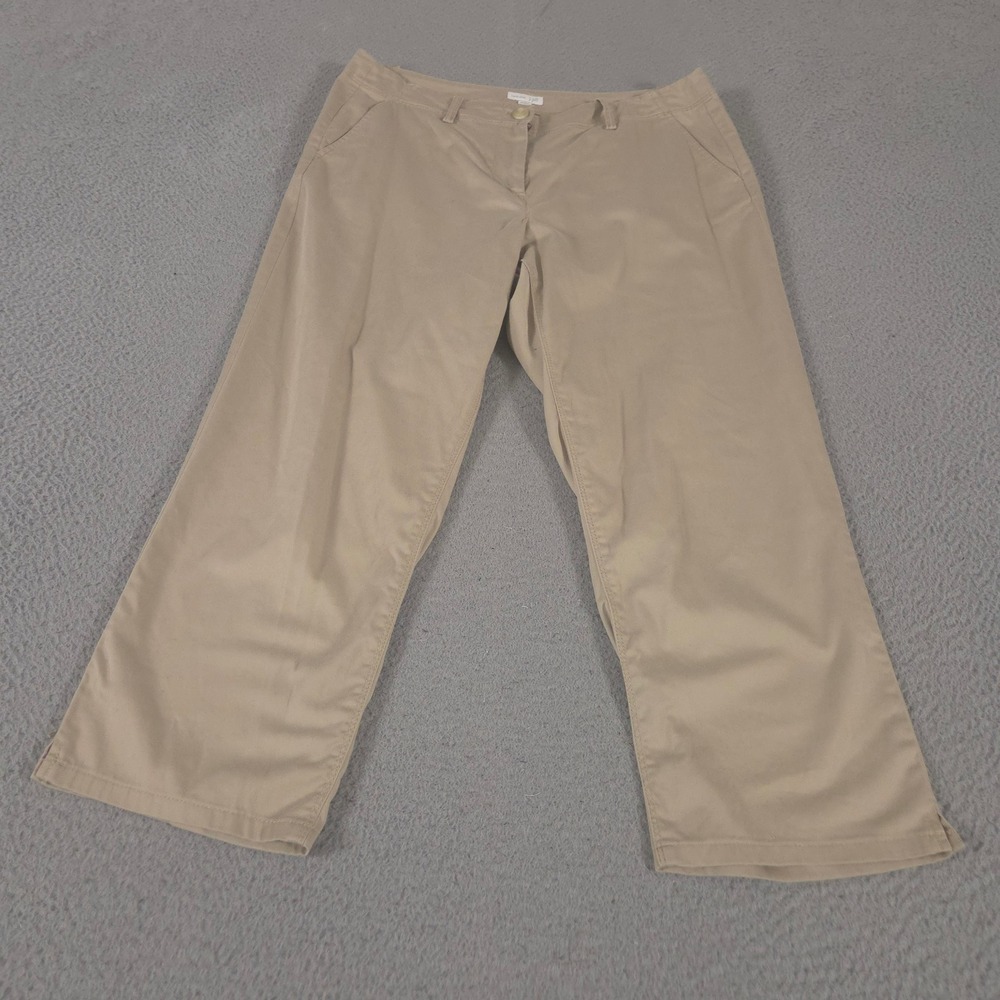 J. Jill Pants Womens 10 Tan Live-In Chino Straight Leg Stretch Cotton Khaki